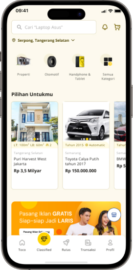toco classified homepage iphone