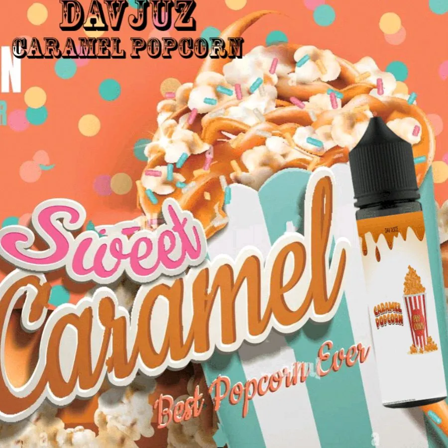 Jual Davjuz Liquid Vape Premium Rasa Caramel Popcorn Crunch