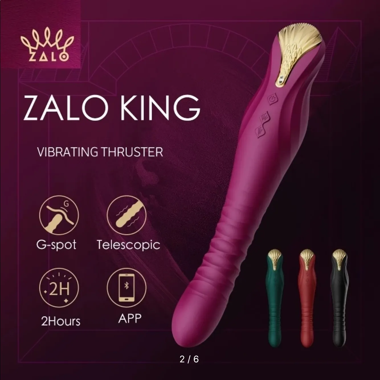 Jual ZALO King Vibrating Thruster Waterproof Toys